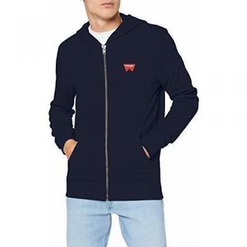 Wrangler Sign Off Zip Suéter, Azul