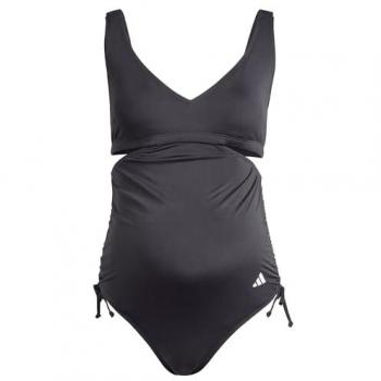 Bañador Deportivo Adidas Iconisea Maternidad Negro/Blanco, Talla XS, 81% Poliéster, 19% Elastano