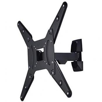 Soporte para TV Hama Fullmotion 00118102, Negro, de Acero con Sistema Recogecables, Orientable 180 Grados, Compatible con Pantallas de 32-65 Pulgadas, VESA hasta 400