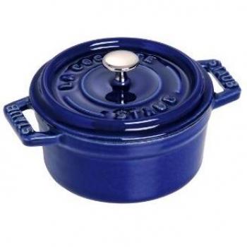 Staub Minis Cocotte Redonda, Hierro Fundido, Azul, 10 cm