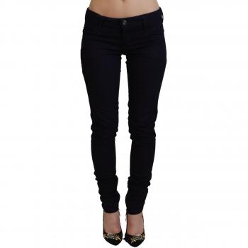 Black Low Waist Skinny Women Denim Jeans - W27