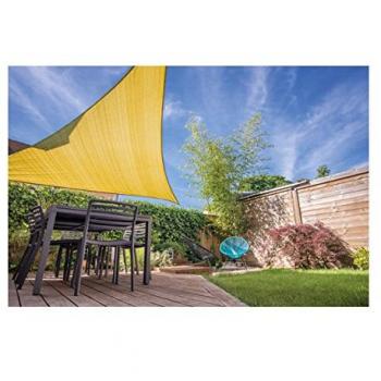 Toldo Triangular de Sombreo en Polietileno, Color Tierra, 3.6 x 3.6 m