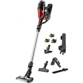 Rowenta RH9253 Air Force 460 - Aspiradora de Mano y de Mano en un Solo Lugar, Alta Potencia de succión, Luces LED, Muchos Accesorios, inalámbrico, sin Bolsa, Pelo de Animales, Color Negro y Rojo