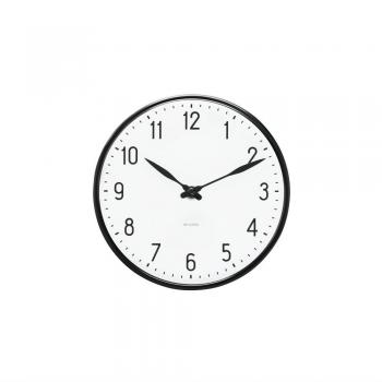 Arne Jacobsen Station Reloj de Pared, Aluminio, Blanco, 16 cm