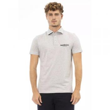 Baldinini Trend Gray Cotton Polo Shirt - L