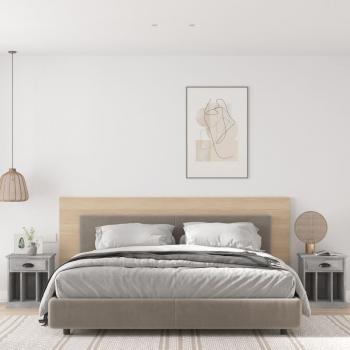 Mesitas de noche vidaXL 2 unidades 43x36x50 cm Blanco, Negro, Blanco brillante - Mesita habitación dormitorio para Salón, Estudio, Mesa Auxiliar