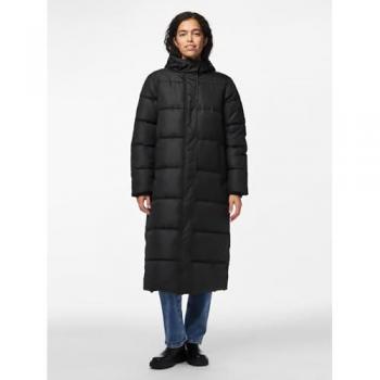 Women's Long Hooded Down Puffer Jacket - Pieces PCMADDIE Regular Fit