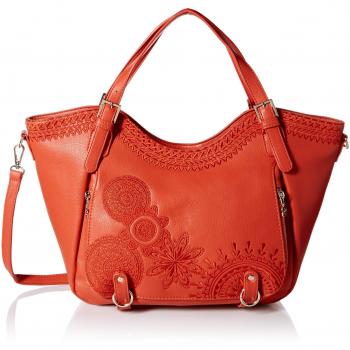 Desigual Dark Amber Rojoterdam Shoulder Bag Carmin