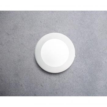Aplique de exterior Fumagalli Bertina blanco/esmerilado, resina sintética, GX53 CCT 10W LED