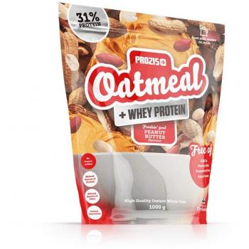 Prozis Oatmeal con Whey Protein 1000g - Cereales Repletos de Hidratos de Carbono de Alta Calidad y Fibras Saciantes -Sabor Crema de cacahuete -Apto para Vegetarianos - Cardiosaludable -12 Dosis