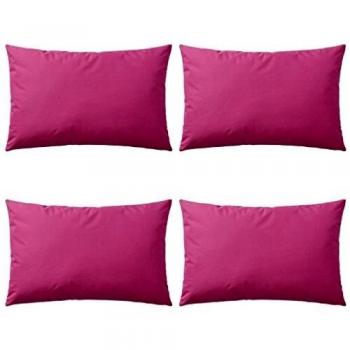 vidaXL 4X Cojines para Exteriores 60x40cm Rosa Decoración Casa y Jardin Hogar