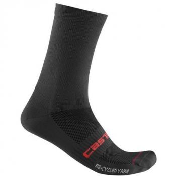 Calcetines Castelli Re-Cycle Thermal 18 cm negro intenso para hombre S-M