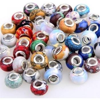 Ecloud Shop 50X Abalorio Cristal de Murano Turquesa DIY Coloridos