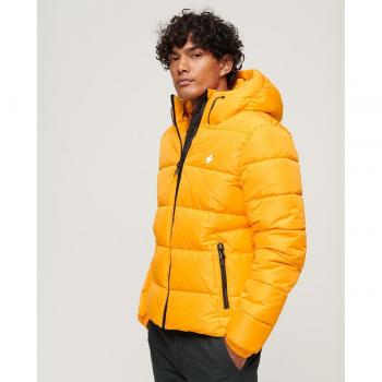Superdry - Chaqueta acolchada con capucha Sports Puffer para hombre en color amarillo