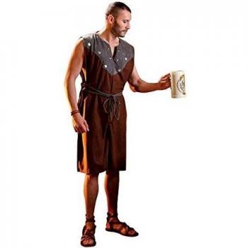 Disfraz o túnica marrón Medieval para hombre