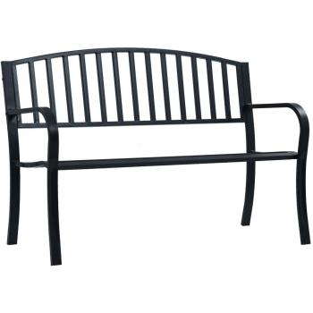Black Steel Garden Bench 47.2 (120 cm)