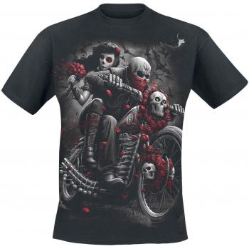 Spiral DOTD Bikers Gothic T-Shirt - Short Sleeves - Black - Size S to M for Men