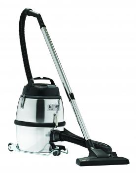 Nilfisk GM 80 - Aspirador de Trineo Semi-Industrial, 1300W, Uso con o sin Bolsa, Color Gris Metalizado
