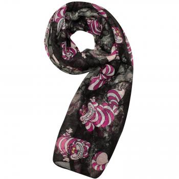 Alicia en el país de las maravillas Cheshire cat bufanda negro de Allover Print multicolor Talla única