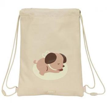 Safta-Bolsa Mochila con Cuerdas Safta Puppy Beige