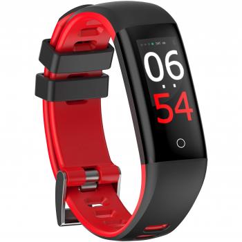 Leotec Fashion Health Pulsera, Unisex Adulto, Rojo/Negro, Talla Única