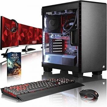 VIBOX Species-X RXL780-247 Paquet - 4,0GHz Intel i7 8-Core CPU, RX 480 GPU, Extremo, Ordenador de sobremesa Gaming con enfriador por agua con monitor, No OS incluido