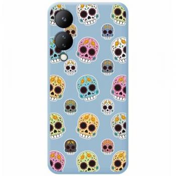 Funda Silicona Líquida Azul Catrina para Vivo Y17s