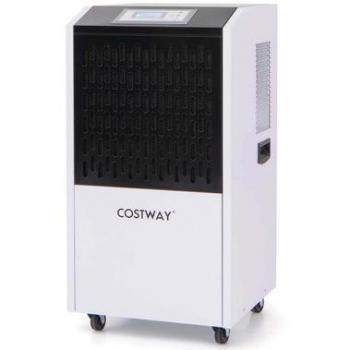 250-Pint White Bucketless Commercial Dehumidifier with Drain Hose for 8500 sq. ft