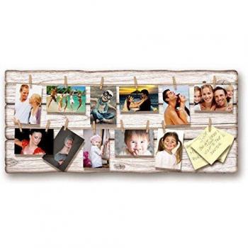 Lupia Marco de Fotos para Colgar, Shabby Brown Board 40 x 90 cm
