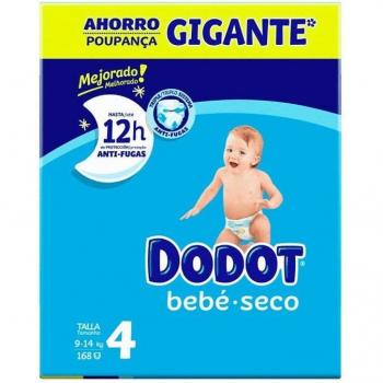 Dodot Bebé-Seco Pañales Talla 4 (9-14 Kg), 168 unidades