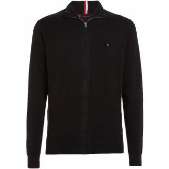 Cardigan de hombre Tommy Hilfiger con cremallera, mezcla de algodón y cachemire, color negro, talla S
