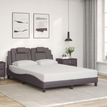 Cabecero de cama gris 140x200 cm en cuero sintético Vidaxl