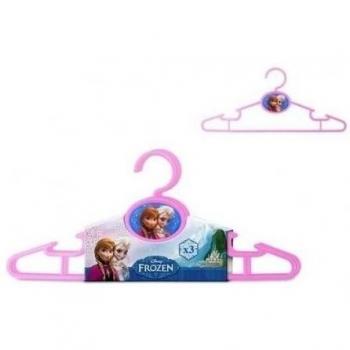 FROZEN - Pack de 3 perchas de plastico de Frozen