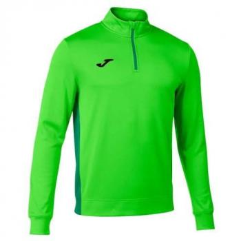 Sudadera Joma Winner II Hombre Verde Flúor con Media Cremallera, Talla XL