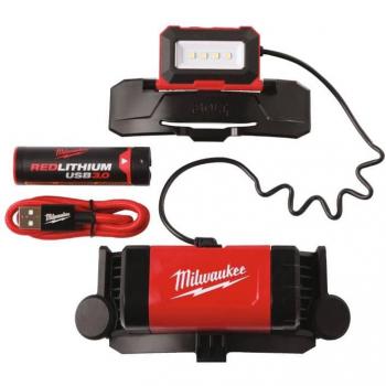 Linterna para casco BOLT REDLITHIUM™ USB TRUEVIEW™ MILWAUKEE, 600 lúmenes, recargable, incluye 1 batería L4 B3