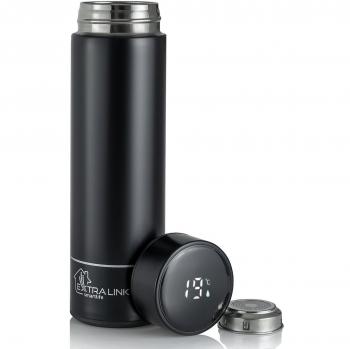 Taza de viaje Extralink MUG-SMART500 BLACK 500 ml Negro Acero inoxidable con pantalla LED