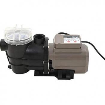 SengentoStyle Zwembadpomp met timer 0,25 pk 8000 L/u zwart