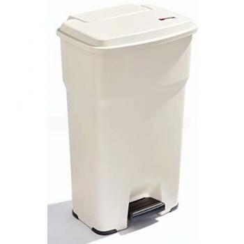 Contenedor de residuos a pedal HERA rothopro, 85 l, beige, dimensiones 490 x 790 x 390 mm