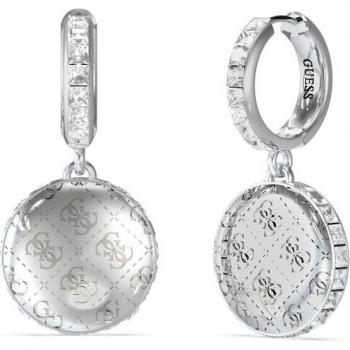 Pendientes Guess 4g Rising de acero plateado JUBE04267JWRHTU