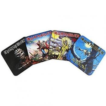 Iron Maiden Multicolor Coaster Set - Official Licensed Product (4 Pieces)