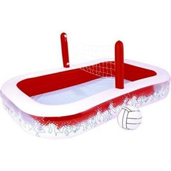 Piscina Hinchable Infantil con Red Voleibol Bestway Inflate-A-Volley 254x168x97 cm