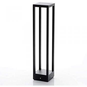 Lámpara LED de sendero Carlota, gris oscuro, 65 cm, aluminio fundido a presión, luz cálida
