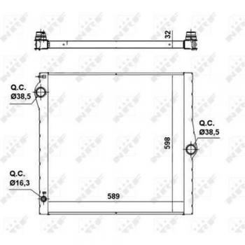 Enfriador de refrigeración del motor NRF 50139