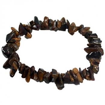 Tiger Eye Protection Bracelet - Brown - Unisex - Elastic Gemstone Beads