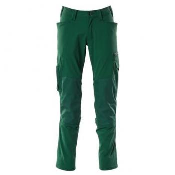 Pantalones de Trabajo Mascot Accelerate con Bolsillos para Rodilleras, CORDURA, Cuatro Direcciones, Verde (L35W33.5)