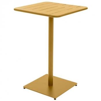 Mesa Alta de Jardín Phuket Ocre - Diseño Moderno y Minimalista - 2 Asientos - Acero Tratado Antirustico