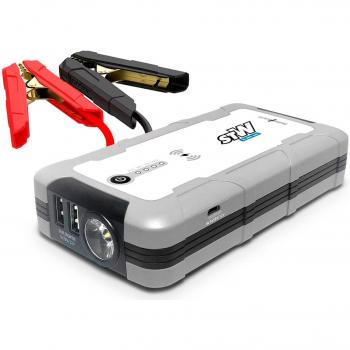 miniBatt STW 10.000mAh Arrancador de Batería con Cargador Inalámbrico Qi y Pinzas Inteligentes