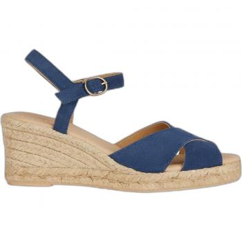 Geox Women's Gelsa Low Navy Wedge Sandals