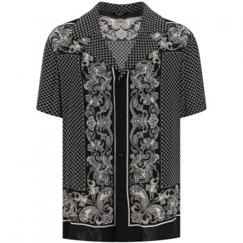 Balmain Men's Black Short Sleeve Shirt, Size 50