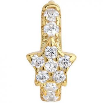Piercing aro Earcandy Star de plata bañado en oro amarillo 18k
